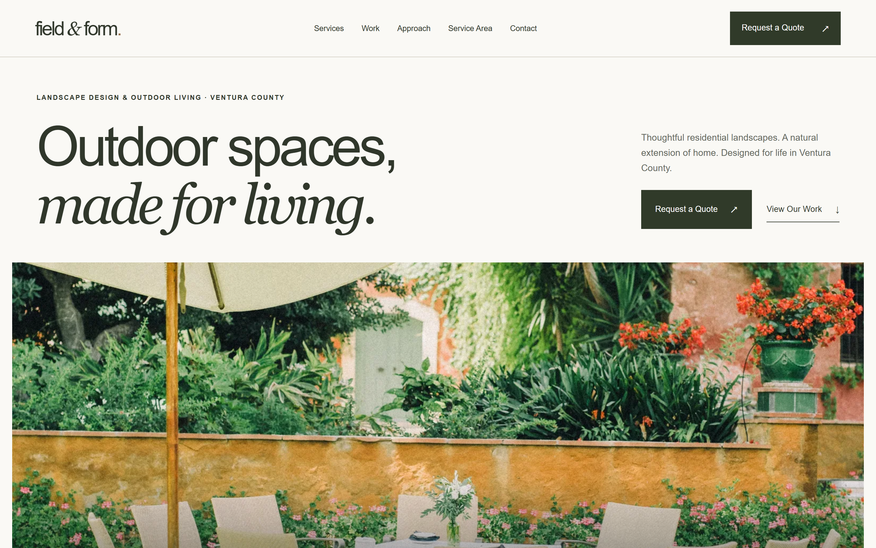 Field & Form website preview